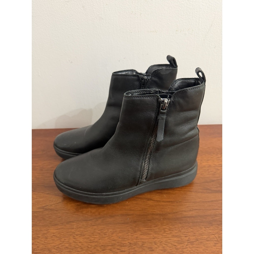 Naturalizer Women's Talaise Black Leather Flat Boots Size 6.5M
